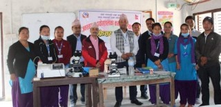 माथागढी गाँउपालिकामा जनस्वास्थ्य प्रयोगशालाका कर्मचारीलाइ रिफ्रेसर तालिम