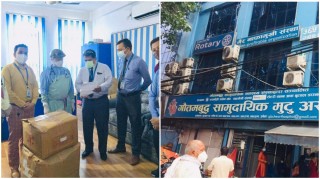 नेपाल फर्मास्युटिकल ल्यावद्वारा मुटु अस्पताललाई ५० थान पिपिइ हस्तान्तरण
