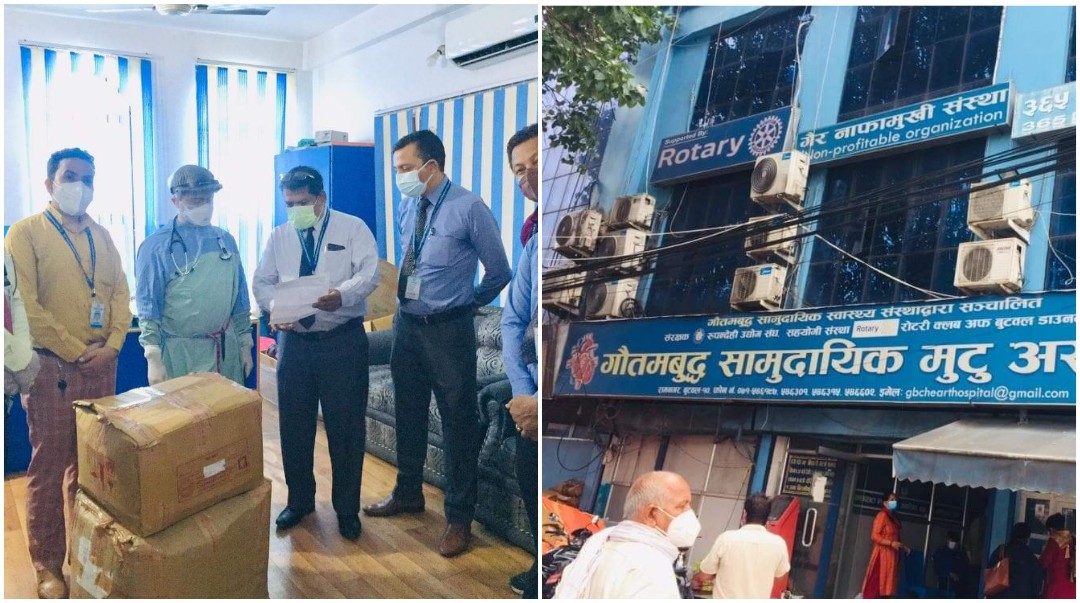 नेपाल फर्मास्युटिकल ल्यावद्वारा मुटु अस्पताललाई ५० थान पिपिइ हस्तान्तरण