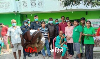 मानसिक सन्तुलन गुमाएर साङ्लोले बाँधिएका ठाकुरको ४ बर्षपछि उद्दार