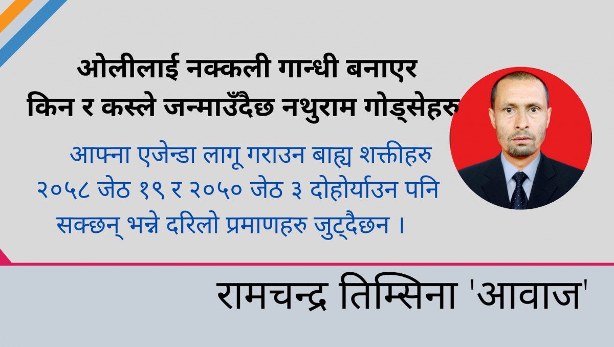 'दिल्लीद्वारा नेपाली राजनीतिमा गान्धी र गोड्सेवाला डबल अट्याक सिनेमा जन्माईदैछ'