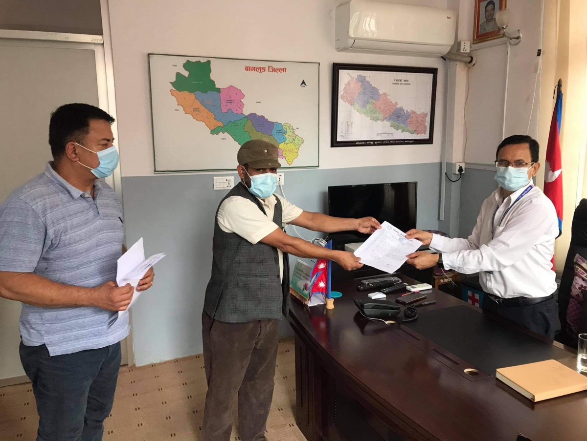 अधिकृत विक्रेता संघ धौलागिरीद्वारा सरकारसंग कोरोना विरुद्धको खोप माग 