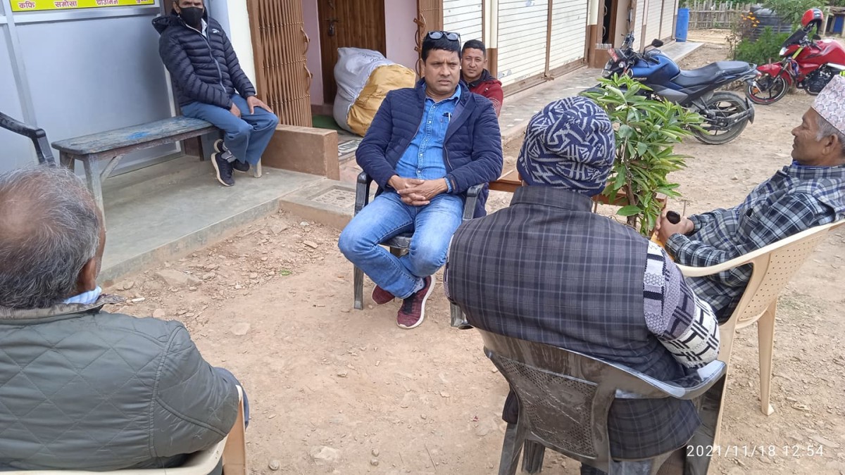 नेपाली काँग्रेसकाे गुल्मी प्रदेश सभा ख अधिवेशन स्थल गौँडाकाेटमा नेता कार्यकर्ताकाे चहल पहल