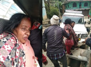 जिपकाे ठक्करबाट गुल्मीकाे वामिटक्सारमा एक महिला घाईते
