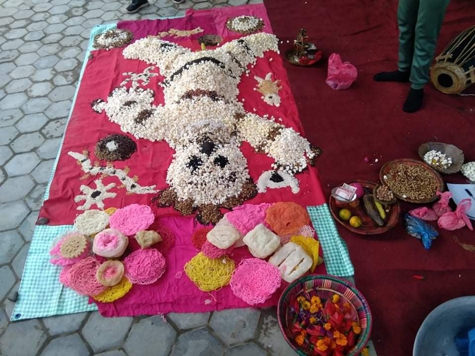 गुल्मीमा नेवारी संस्कृति थुसेमुसे प्रदर्शन
