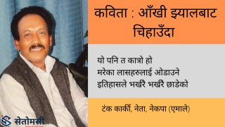 कविता : आँखी झ्यालबाट चिहाउँदा