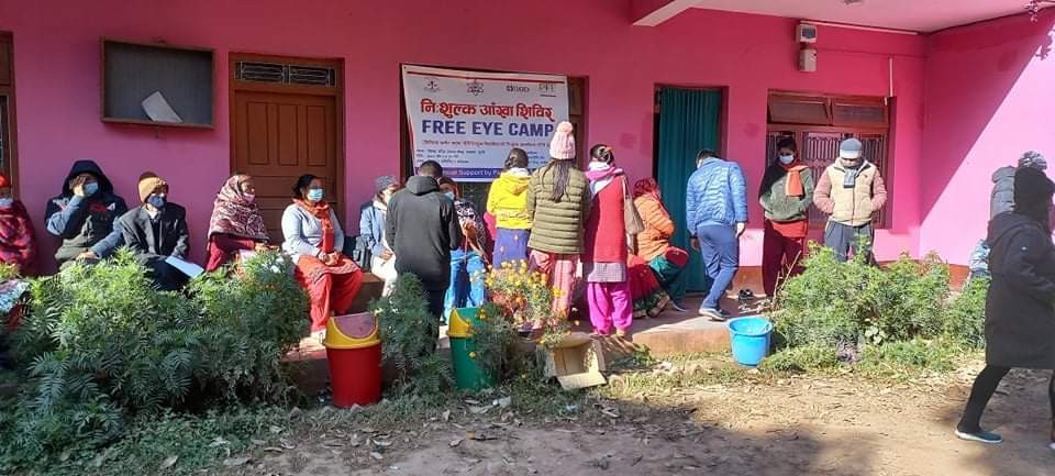 गुल्मीमा रहेको आखाँ उपचार केन्द्रमा आखाँ शिविर सञ्चाल