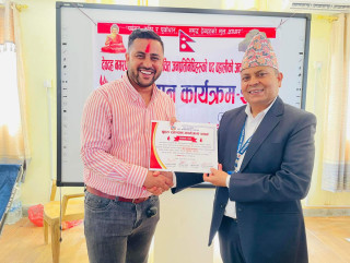जनप्रतिनिधिको पदस्थापनाको अवसरमा आयोजित रक्तदान कार्यक्रममा ६० पोइन्ट रगत संकलन