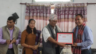 मदाने गाउँपालिकाद्वारा स्थानीय तह निर्वाचनमा खटिएका निर्वाचन अधिकृतको बिदाई