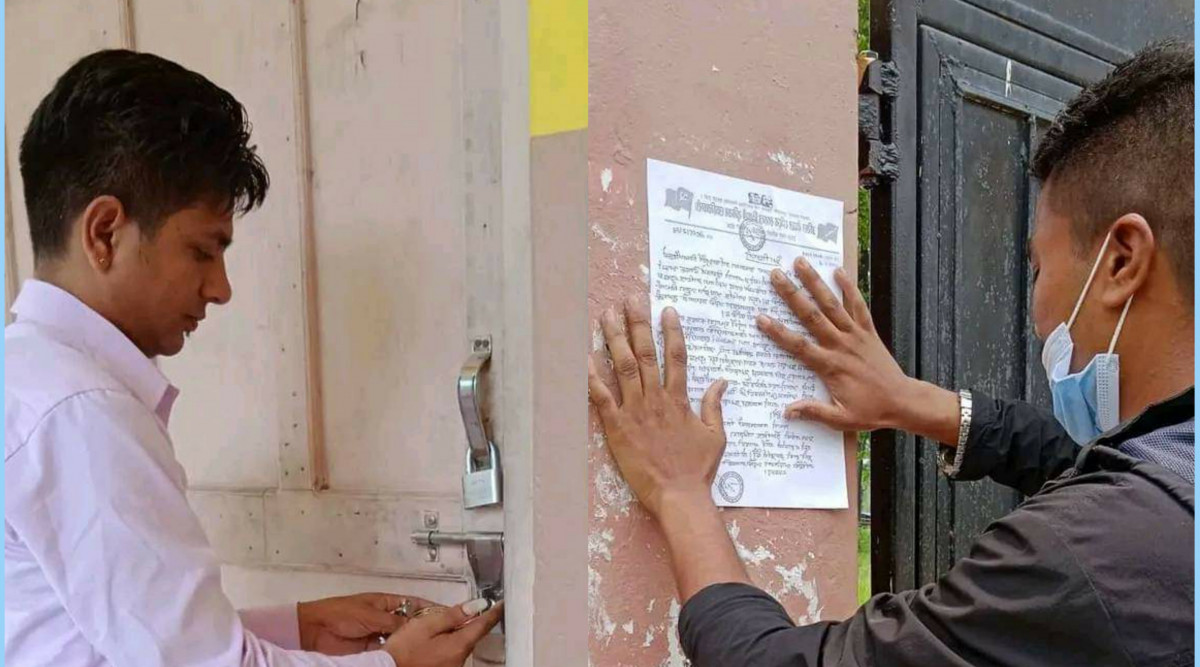अखिल क्रान्तिकारी देवदहद्वारा क्याम्पस प्रमुखको कार्य कक्षमा तालाबन्दी