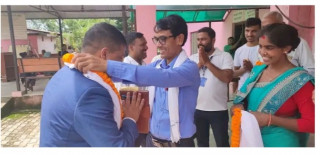 सरावल गाउँपालिकामा नवआगन्तुक प्रमुख प्रशासकीय अधिकृत पौडेललाई स्वागत