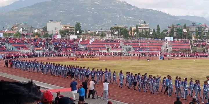 उपराष्ट्रपति पुनद्वारा पोखरा रङ्गशालामा नवौँ राष्ट्रिय खेलकुदको  उद्घाटन  