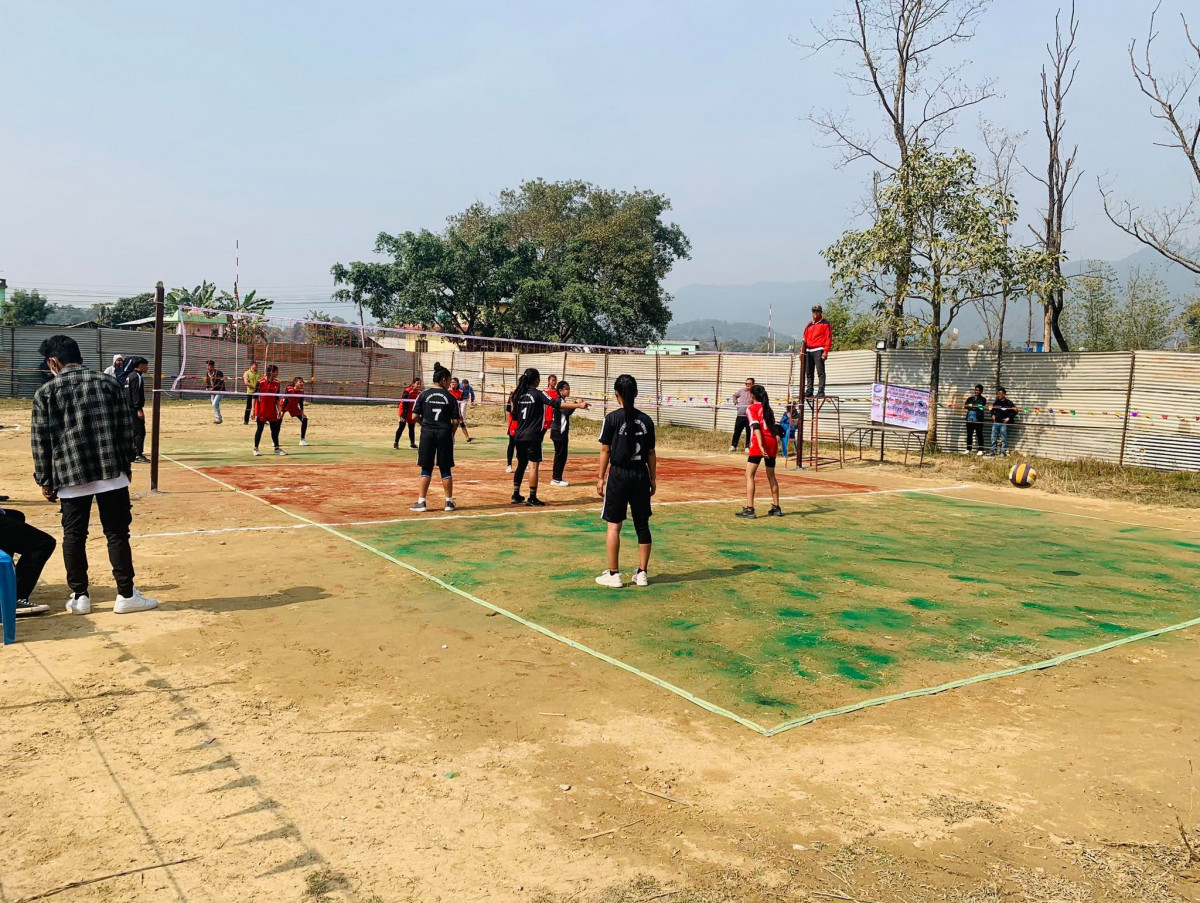 देवदह महोत्सवमा अन्तर विद्यालयस्तरिय छात्रा भलिबल प्रतियोगिता सुरु 