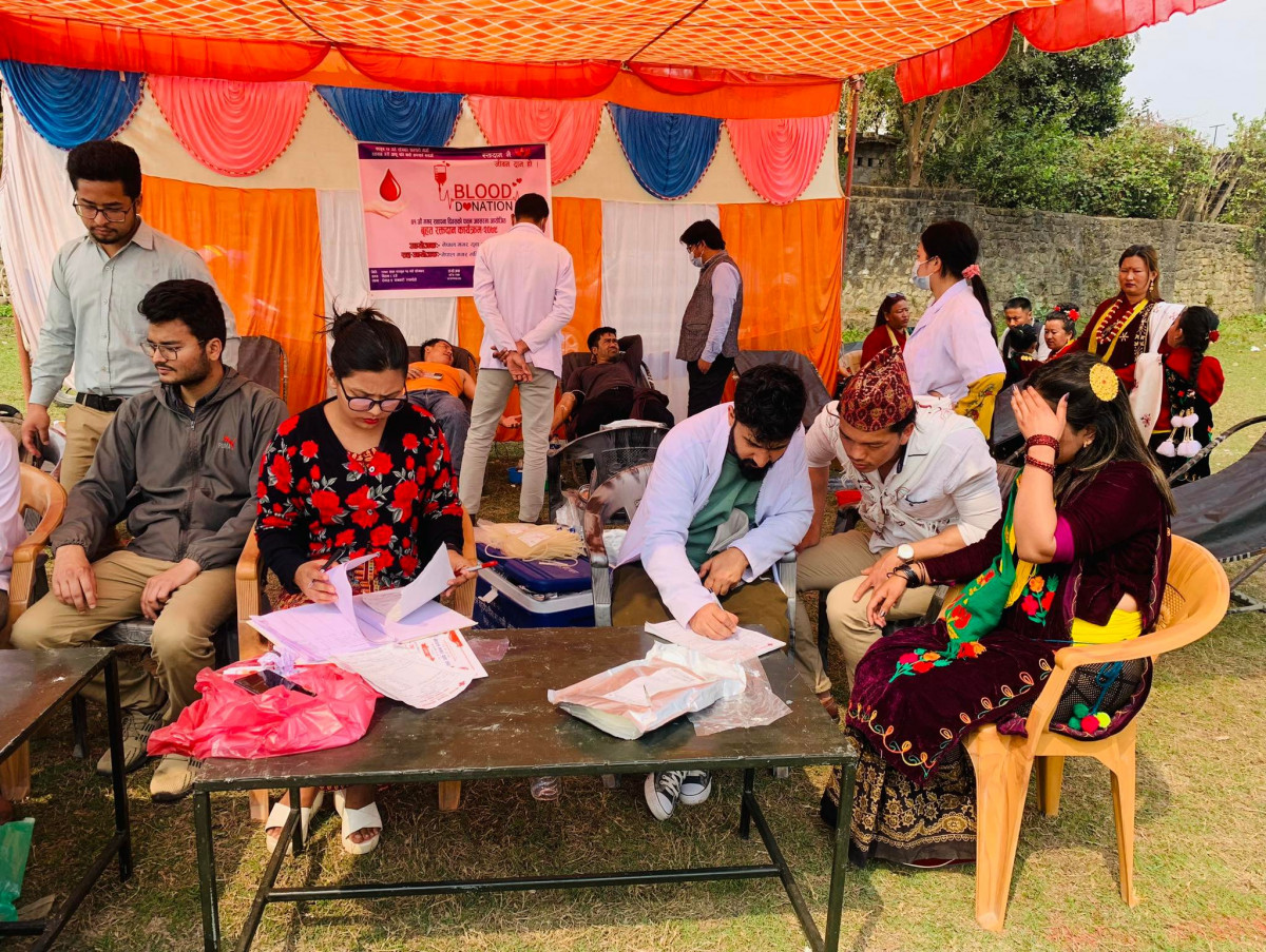 मगर दिवस: १ सय ६० युनिट रगत संकलन, ५ सय बढिको नि:शुल्क स्वास्थ्य परिक्षण
