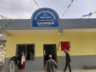 बाबुको स्मृतिमा विद्यालयको पुस्तकालय भवन निर्माण