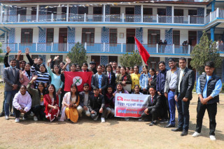 रेसुङ्गा बहुमुखी क्याम्पसमा नेविसंघद्वारा मनाेनयन दर्ता जित नजिक रहेको जिकिर