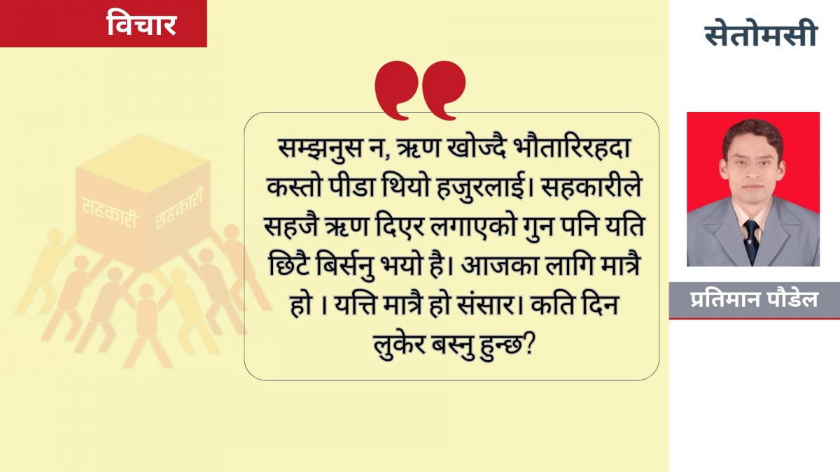 सहकारीको ऋण नतिर्ने खराव ऋणी सदस्यहरुका नाममा