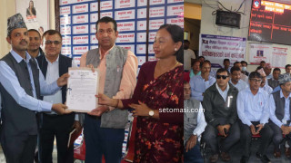 आन्दोलित भए शिक्षक, महासंघको नेतृत्वमा  पालिकामा धर्ना 