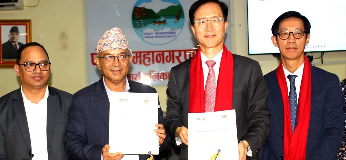 पोखराको हरित रोजगारी सिर्जना परियोजनाको अवलोकन गर्न पुगे धनगढीका मेयर हमाल