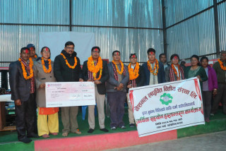भुकम्प पिडितलाई नेशनल लघुवित्तको झन्डै ५० लाख आर्थिक  सहयोग
