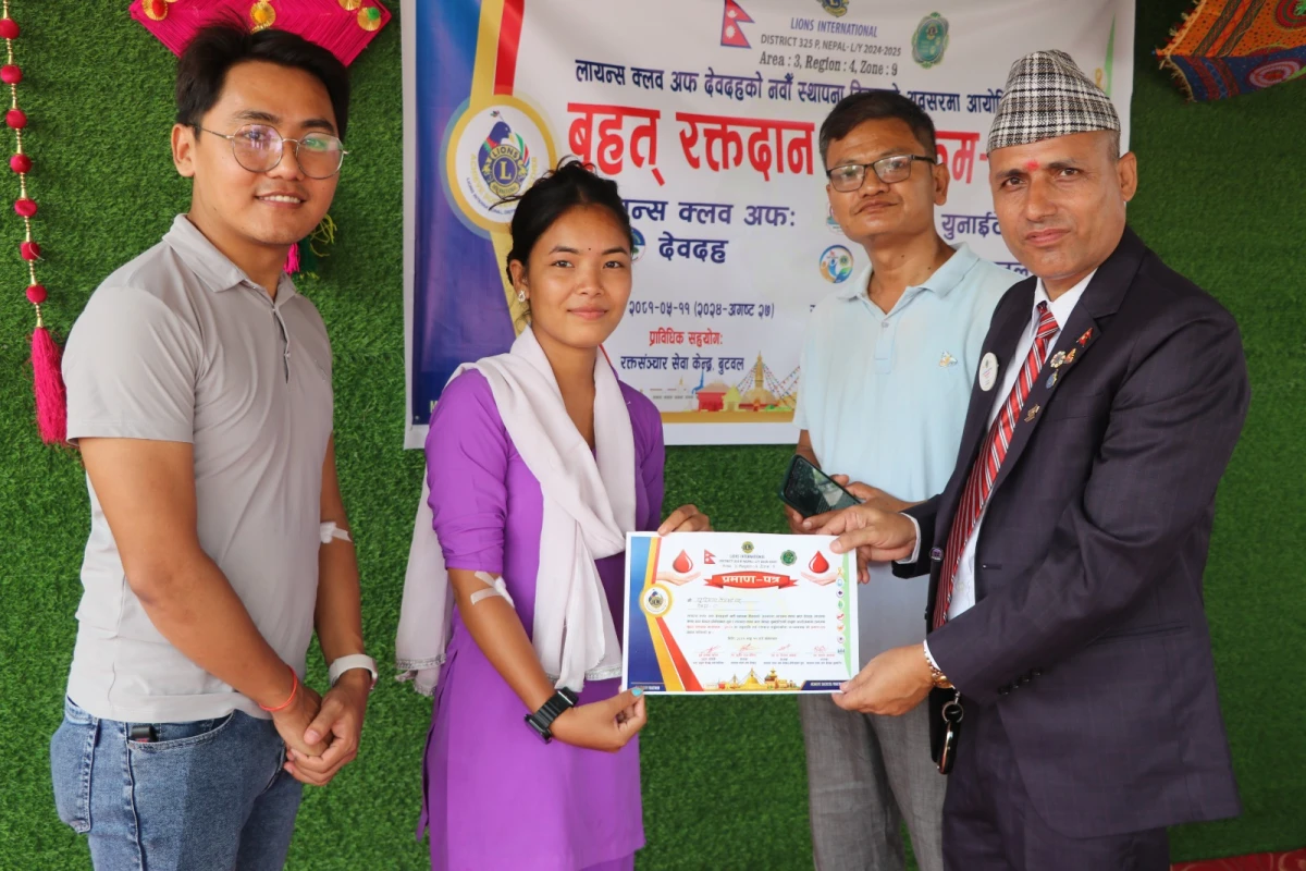देवदहमा एकैदिन १३५ युनिट रगत संकलन, ६५ प्रतिशत नयाँ रक्तदाता
