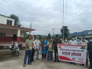 देवदहमा फोहर वर्गीकरण सम्बन्धी घरदैलो