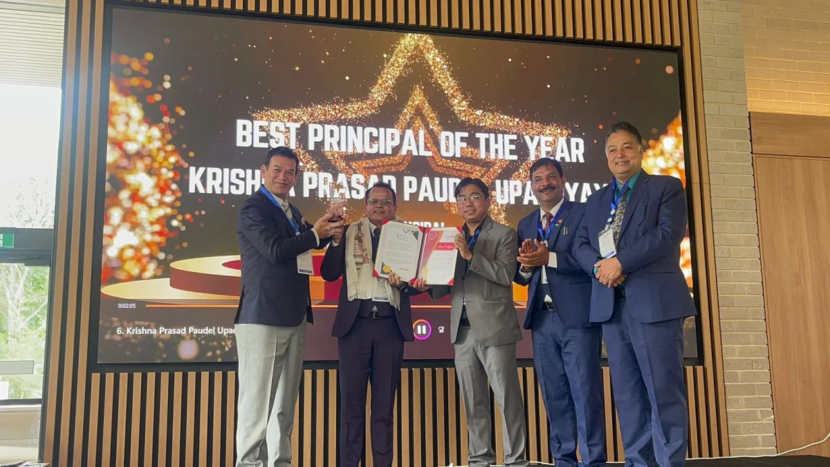 अस्ट्रेलियामा सगरमाथा आवासीय माविका प्राचार्य पौडेललाई उत्कृष्ट प्रिन्सिपल अवार्ड