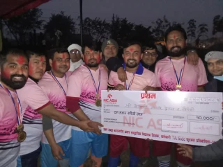 शिक्षक-कर्मचारी सेभेन ए साइड फुटबल प्रतियोगिताको उपाधि केरवानीलाइ