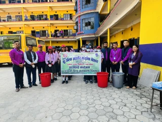 वातावरण दिवसमा बुद्धपब्लिकका विद्यार्थीले गरे सरसफाई