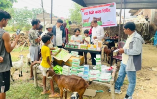 पशु सेवा शाखा देवदहद्धारा बाख्रा शिविर सम्पन्न