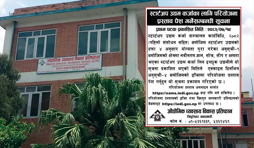 स्टार्टअप उद्यम कर्जाका लागि परियोजना प्रस्ताव आह्वान