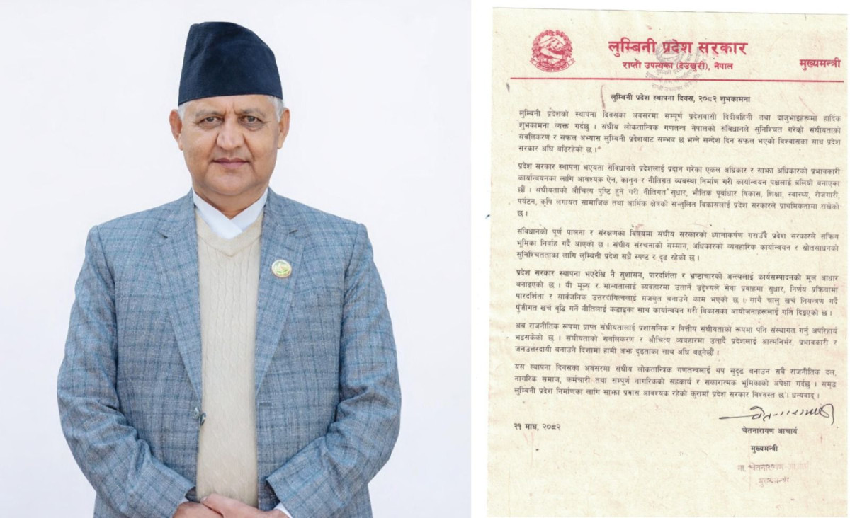 युवालाई उद्यम र समाज रूपान्तरणको अभियानसंग जोड्नुपर्छ: मुख्यमन्त्री आचार्य