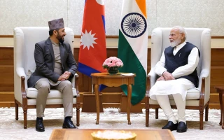 रवि लामिछानेको भारतीय प्रधानमन्त्री नरेन्द्र मोदीसँग भेटवार्ता