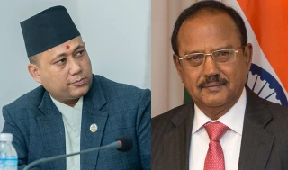 परराष्ट्रमन्त्री खनाल र भारतका राष्ट्रिय सुरक्षा सल्लाहकार डोभालबीच भेटवार्ता